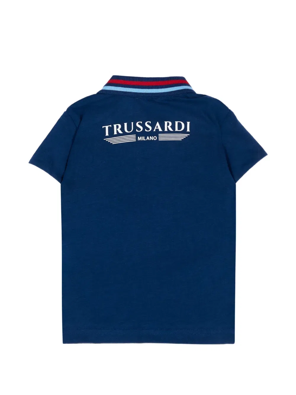 Поло-рубашка в полоску Trussardi Junior, синий — фото 2