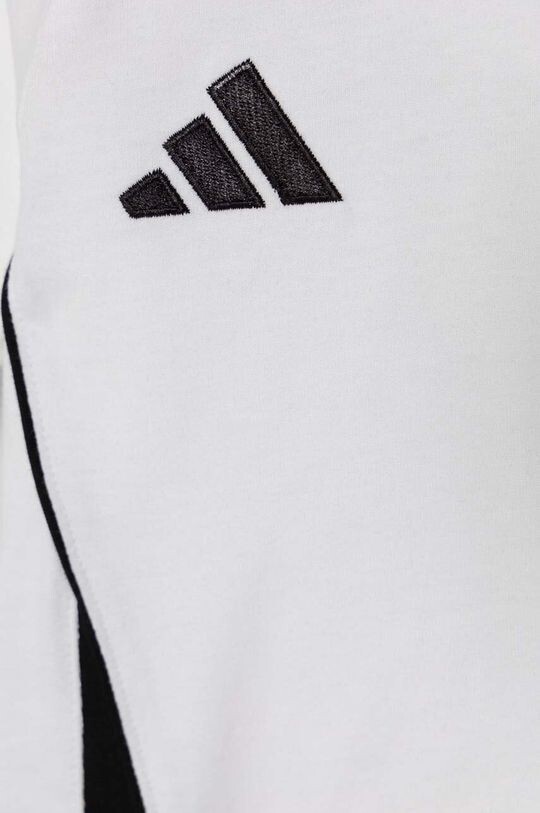 Детская хлопковая футболка adidas Performance, белый — фото 3
