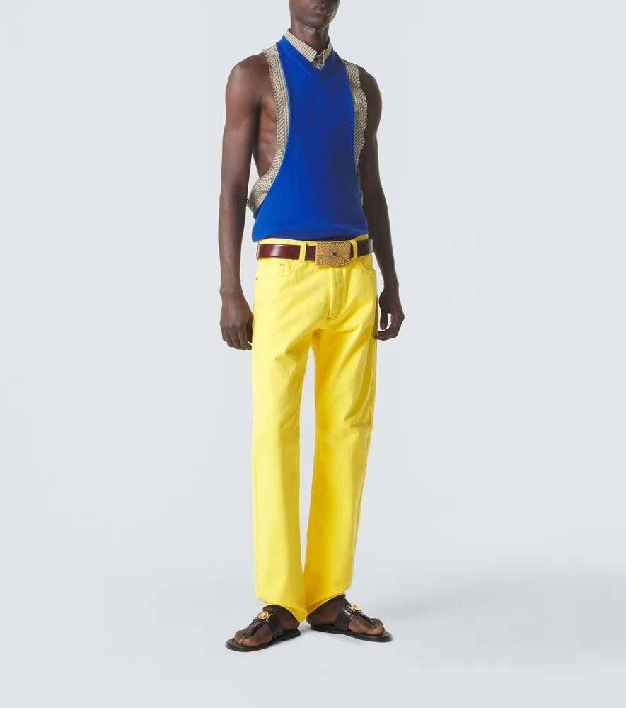 Хлопковая майка Versace, синий — фото 2