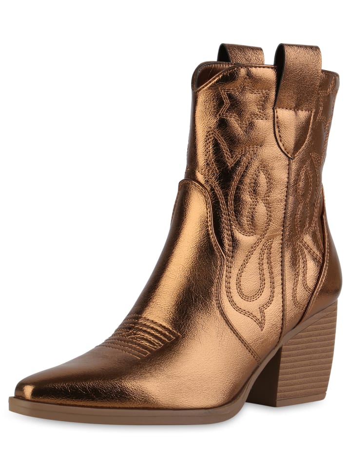 Ботильоны VAN HILL Cowboy Boots Ava, бронзовый