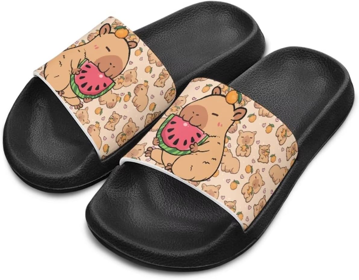 

Унисекс шлепанцы для девочек и мальчиков, удобные тапочки, нескользящие для душа, домашняя мода, толстая подошва, для дома и улицы, подарки Cugasmaru, Capybara Fruits