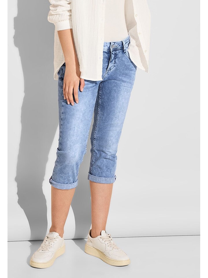 

Брюки-капри Street One Jeans-Caprihose Crissi - Slm fit -, светло-синий