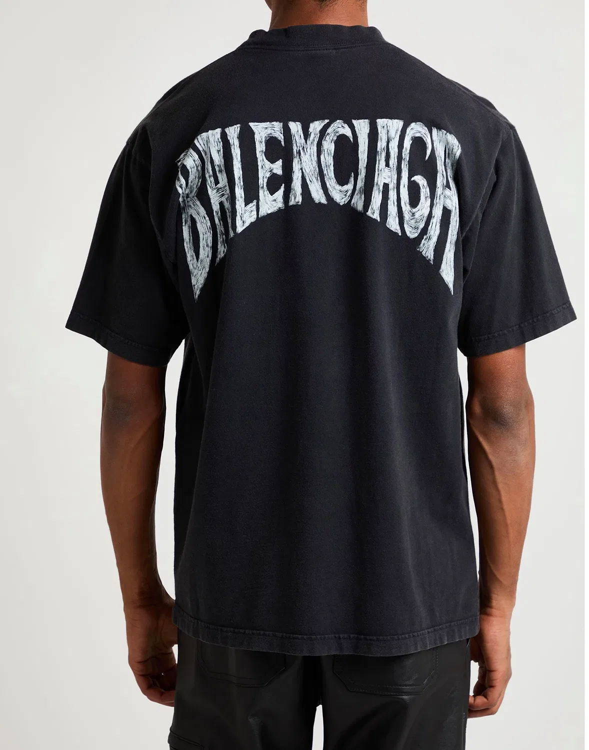Футболка с принтом BALENCIAGA Charcoal — фото 4