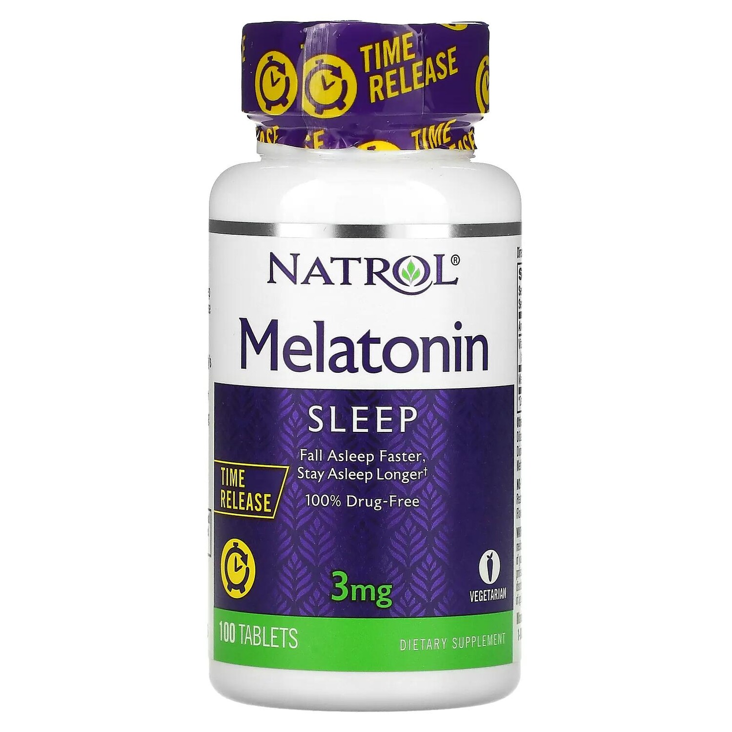 

Natrol Мелатонин постепенного высвобождения 3 мг 100 таблеток