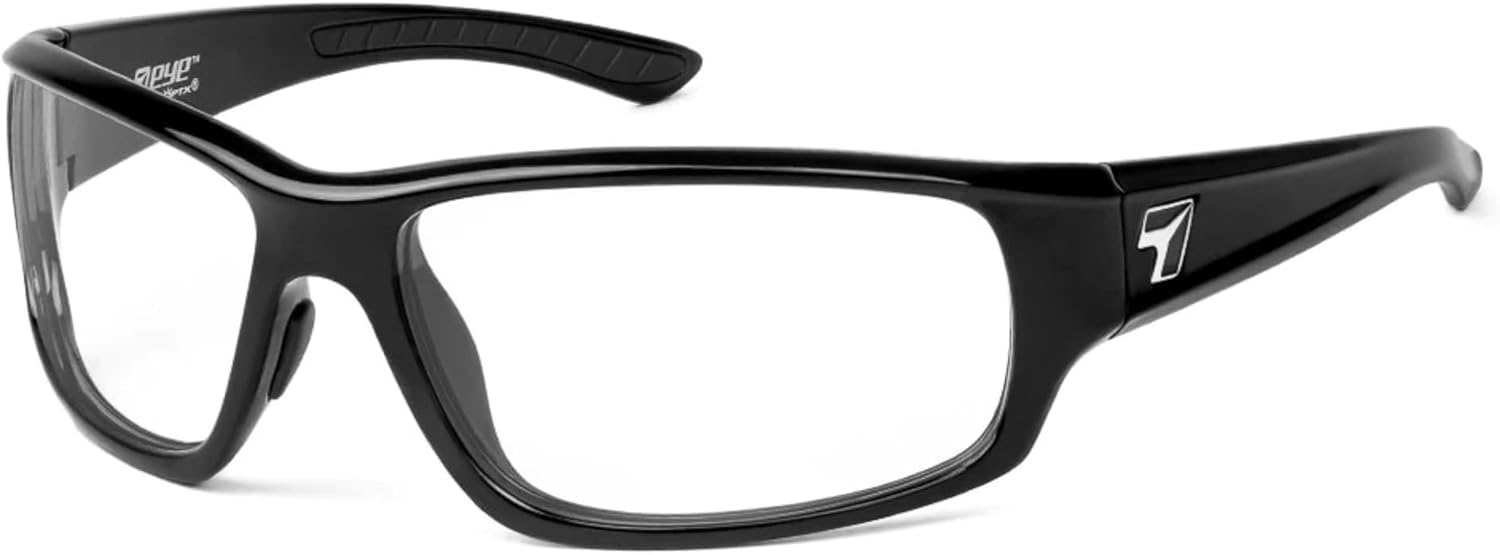 

7 EYE RAKE Full Wrap Модные солнцезащитные очки унисекс, идеально подходят для отдыха на природе, 100% защита от UVA + UVB лучей, Charcoal Frame/Sharpview Clear Lenses