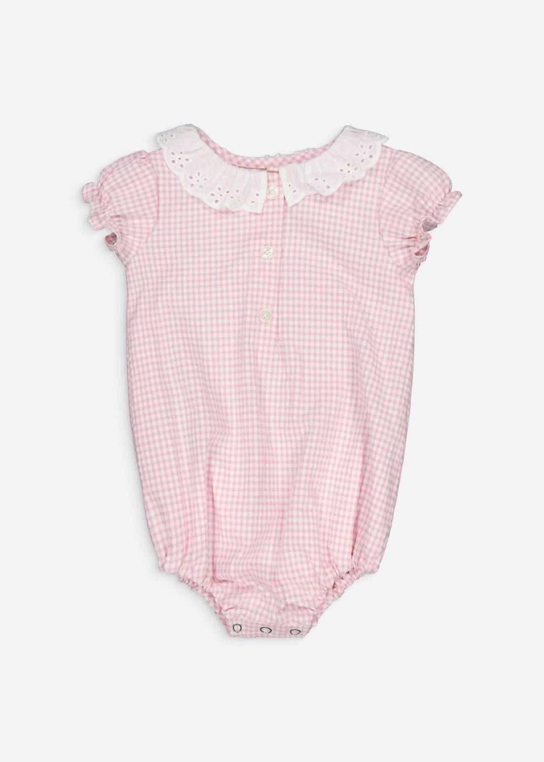 

Детский комбинезон в клетку в цвете Blush Pink Frangin Frangine