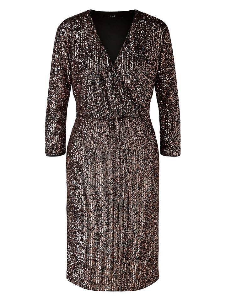 

Платье до колена Oui Kleid, цвет Rosa/Grau