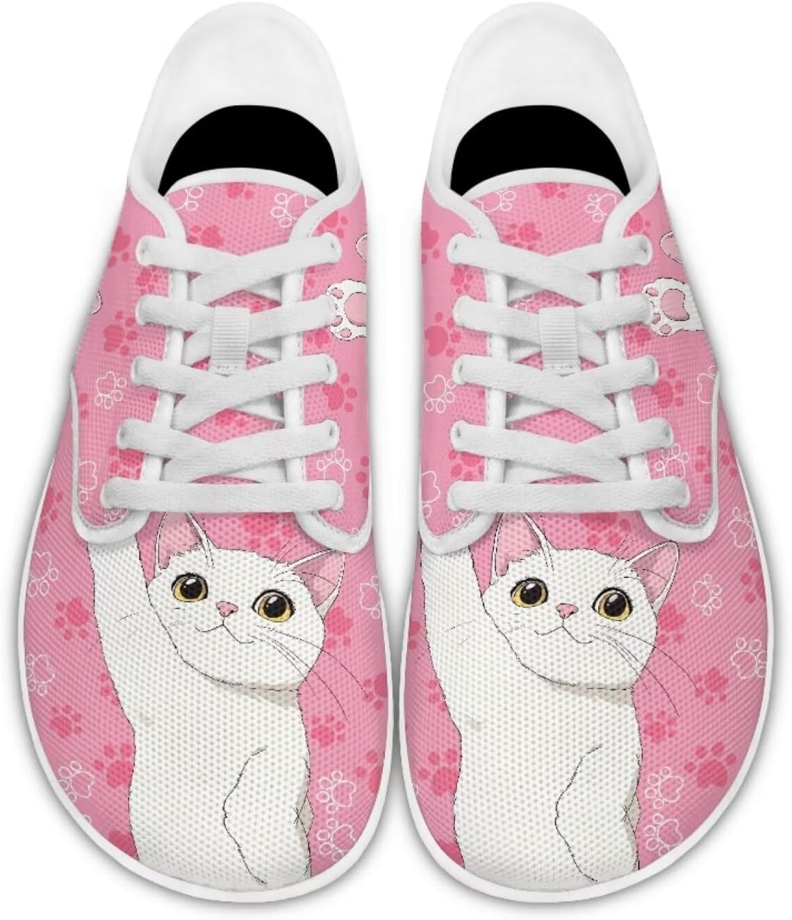 

Кроссовки для женщин Forchrinse с цветочным принтом колибри, шнуровкой, «босоножки» для девушек Y2K, с широким носком, минималистичные, дышащие сетчатые модные кроссовки для прогулок, Cat