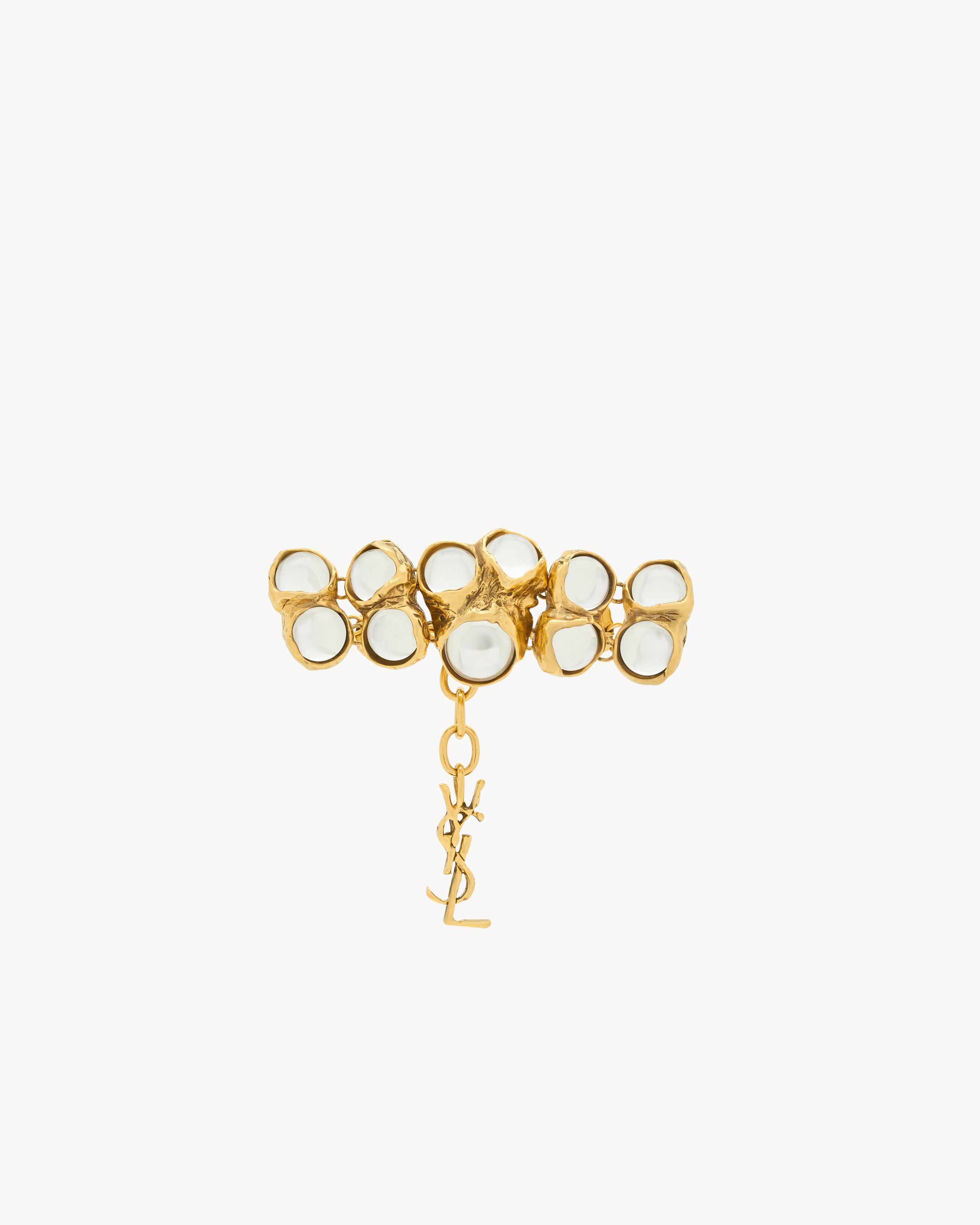 

Браслет с кабошонами Bubble из смолы и металла Saint Laurent, золото