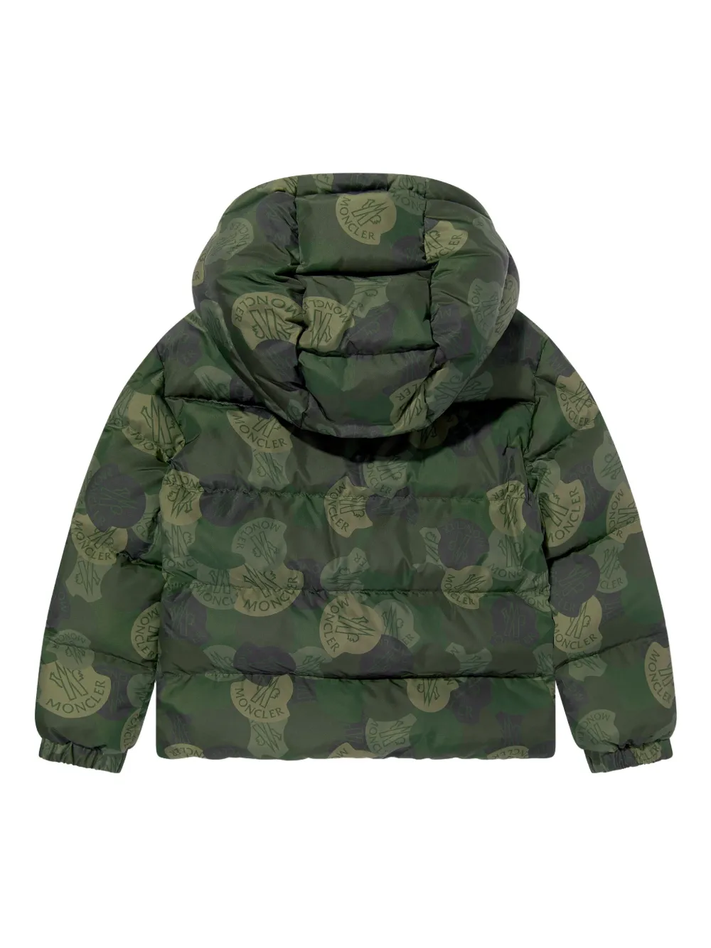 Пуховик Escer с капюшоном Moncler Enfant, зеленый — фото 2