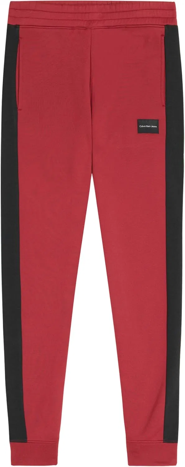 Детские спортивные брюки-джоггеры Calvin Klein Legacy из флиса с завязками, Performance Red