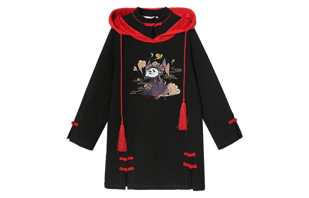 

Длинное платье с рукавами Женское Черное JK&JS