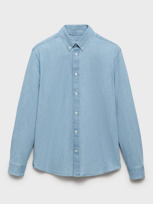 

Джинсовая рубашка Corinto из хлопковой смески Regular Fit Mango, Sky Blue