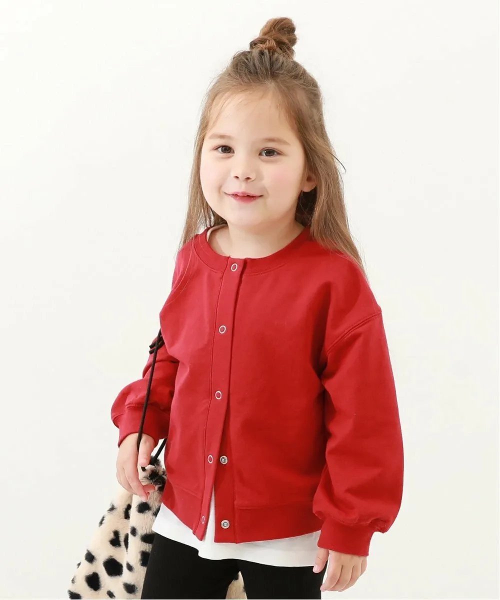 Кардиган из 100% хлопка, двухцветный, 2025AW Devirock, D-Red