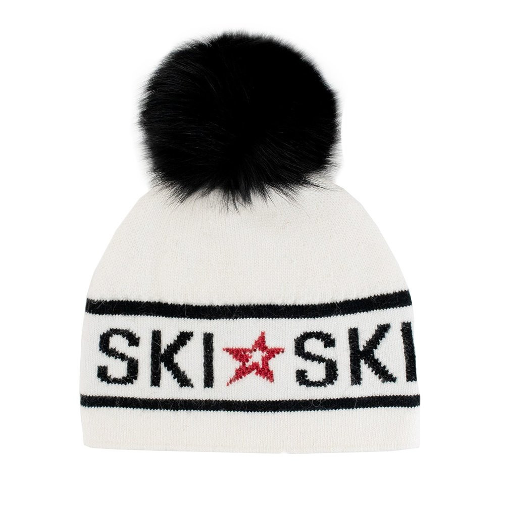 

Горнолыжная шапка Peter Glenn Crystal с помпоном из лисьего меха (женская), White/Black Fox