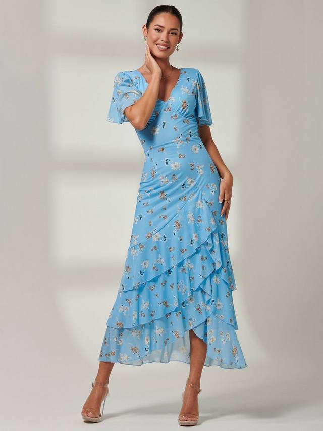 

Макси- платье из сетки daleysa Jolie Moi, цвет Blue Floral