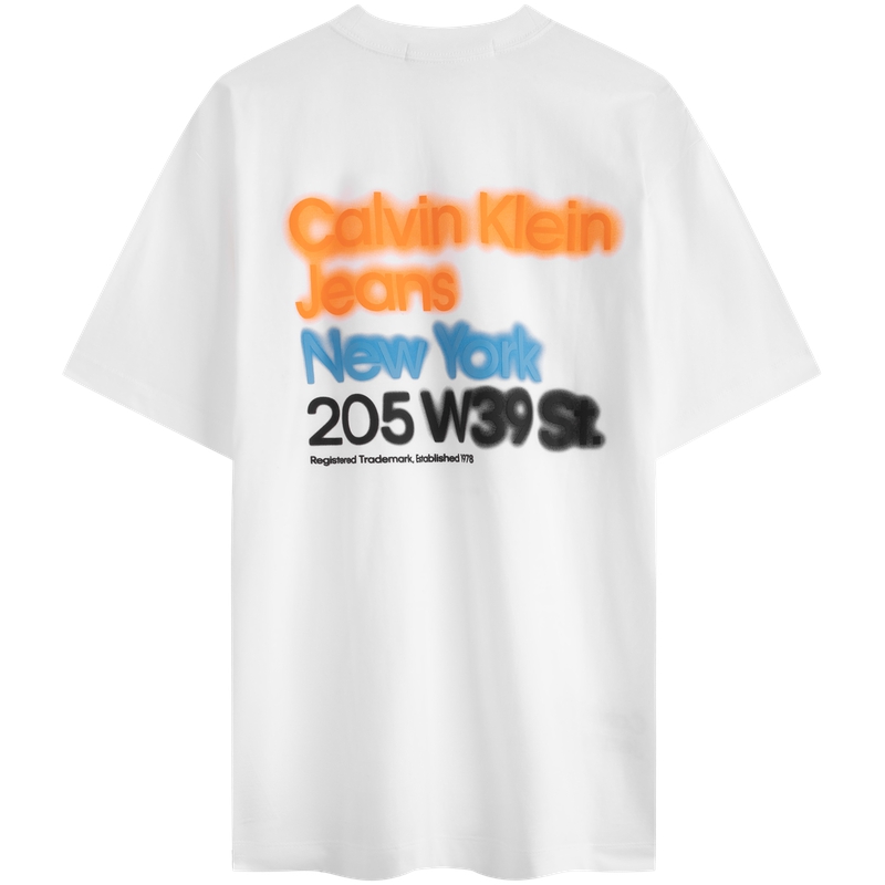 Футболка CALVIN KLEIN мужская лунный белый, YAF-Moon White — фото 3