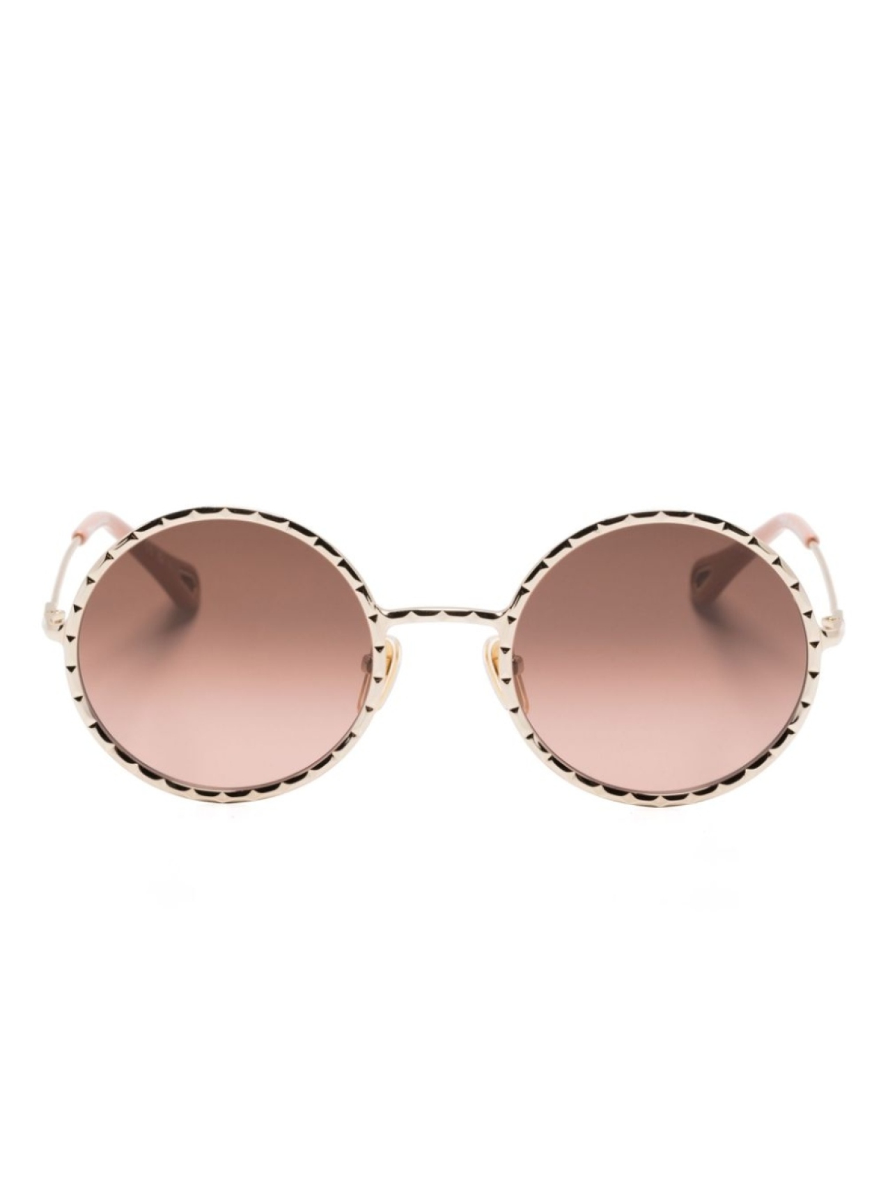 

Chloé Eyewear солнцезащитные очки в круглой оправе, золотой