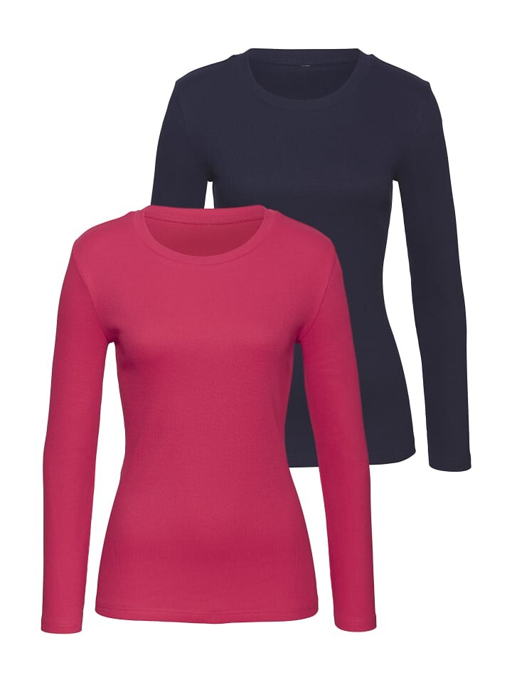 

Лонгслив Vivance Langarmshirt, цвет pink, navy