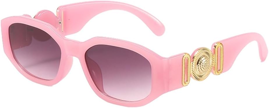 

Популярные роскошные солнцезащитные очки для мужчин, модные черные винтажные прямоугольные очки в большой квадратной оправе, стильные солнцезащитные очки LVTFCO, Pink Gray