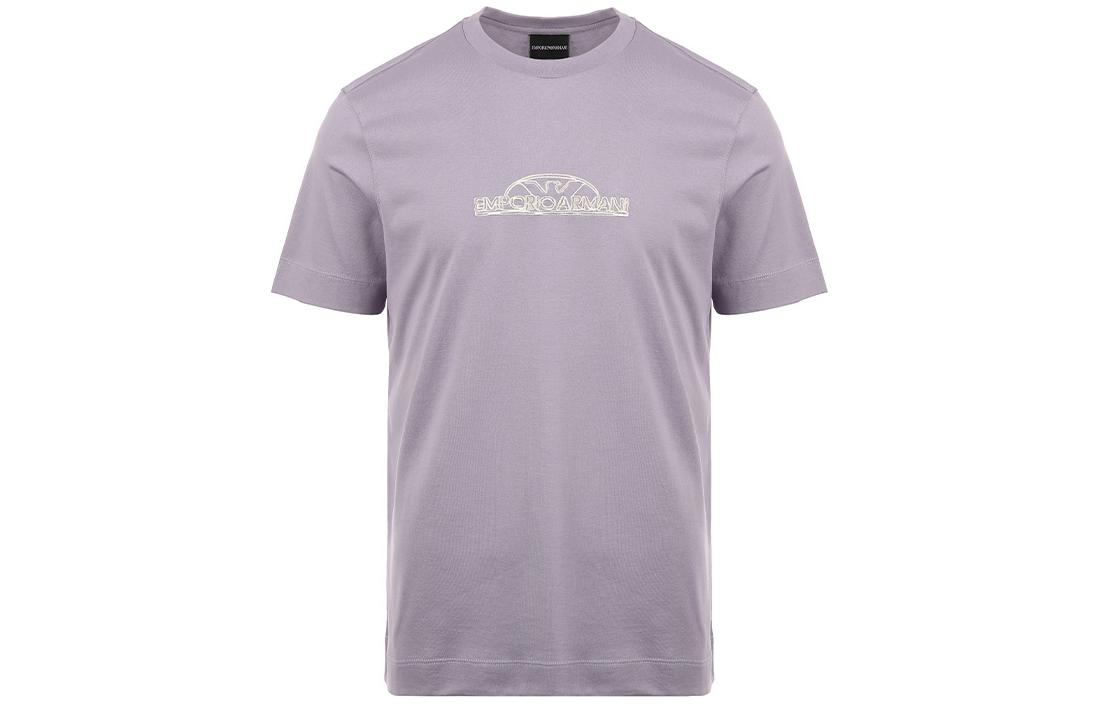 

Футболка из хлопка с логотипом EMPORIO ARMANI, светло-фиолетовый