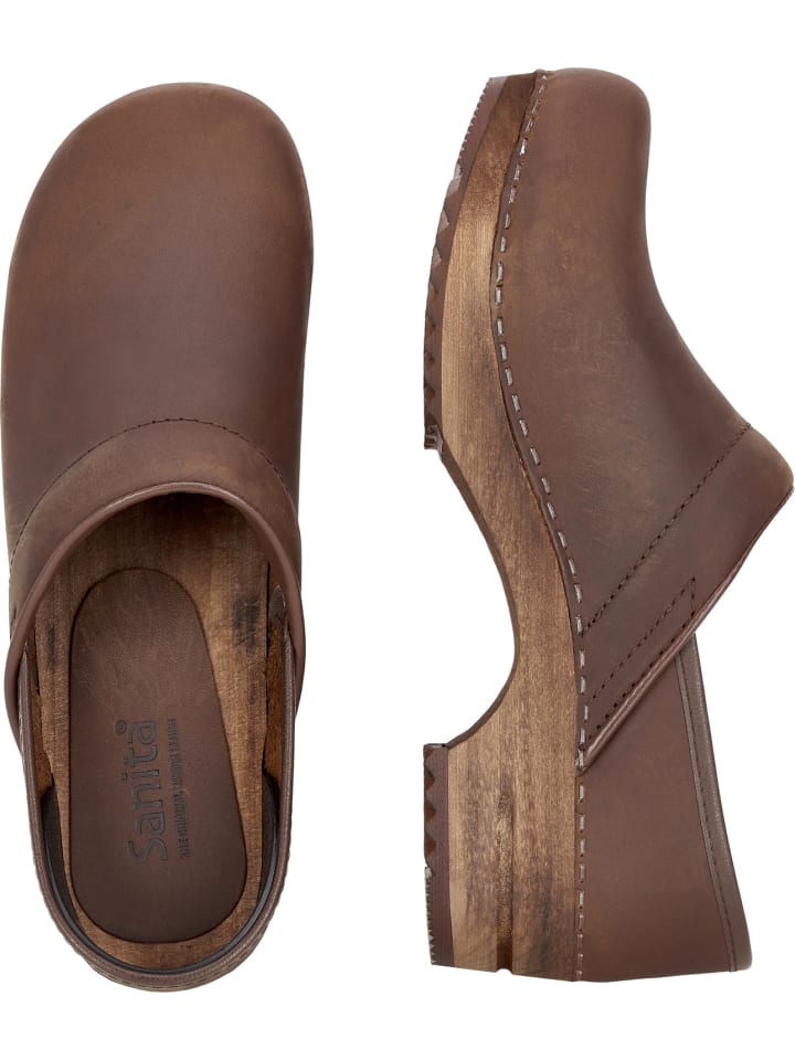 Сабо Wood-Julie Closed Sanita Comfortwear, коричневый — фото 2