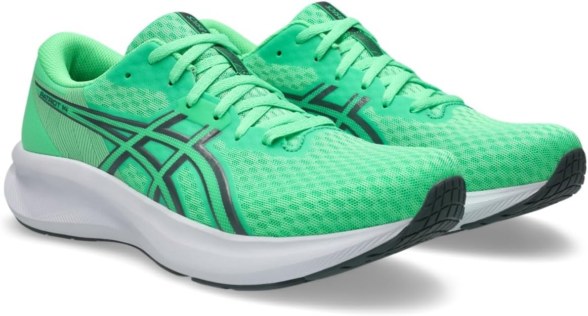 Мужские кроссовки для бега ASICS Patriot 14, зеленый/серый/стальной — фото 2