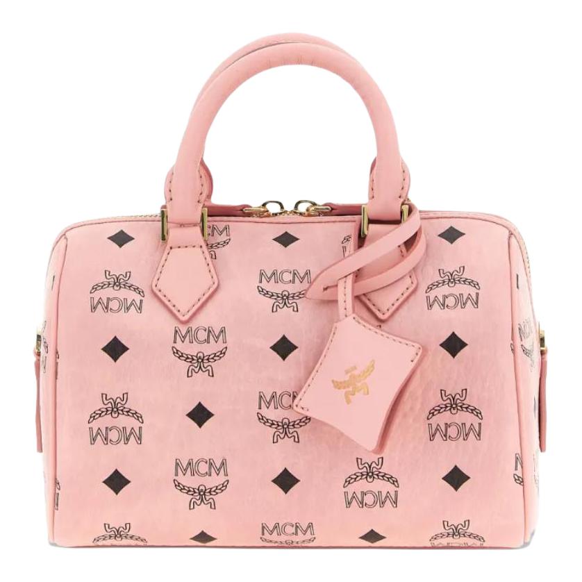 

MCM Элла Полиуретановый Бостонский Баг Одноплечевая Женская Сумка Розовый