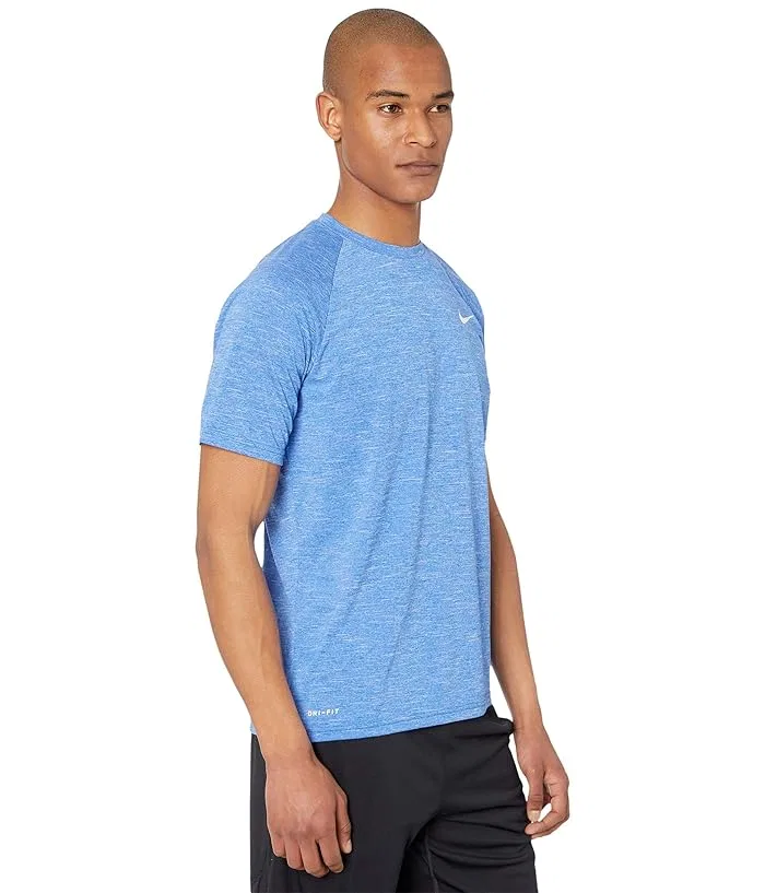 Плавательная футболка Nike Swim Heather Short Sleeve Hydroguard, Game Royal — фото 4