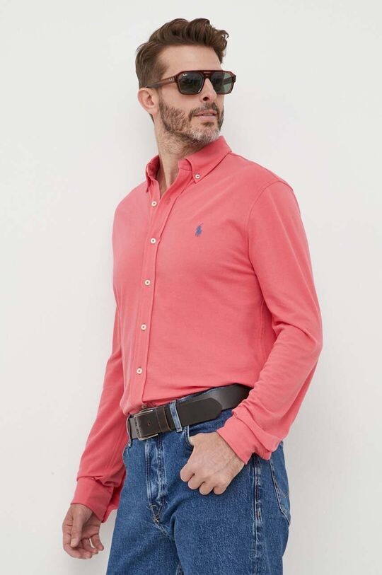 

Хлопковая рубашка Polo Ralph Lauren, красный