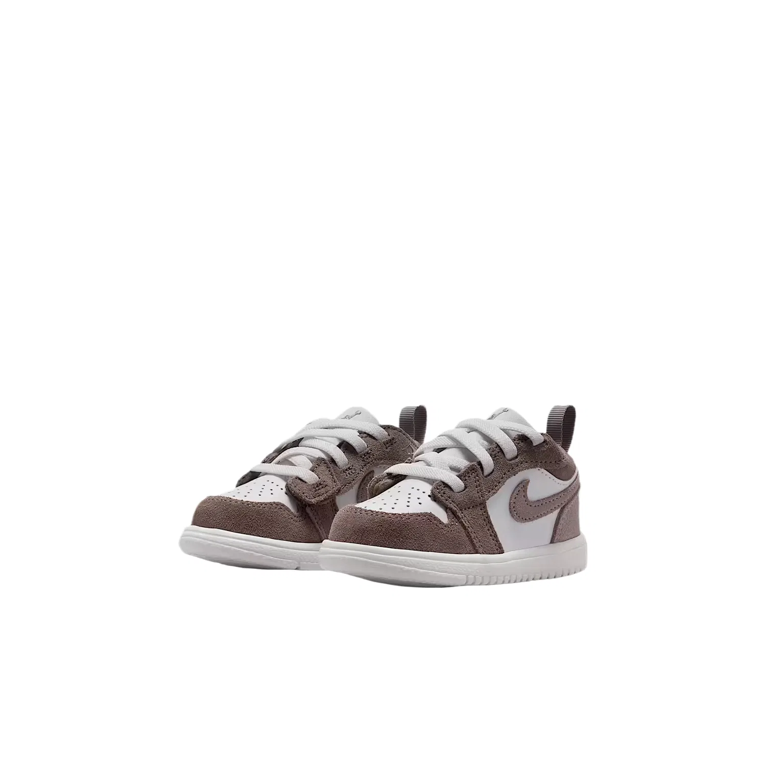 Кроссовки Air 1 Leather Low top для малышей Jordan, Olive Gray/Peak White/Light Ivory White/Mystery Stone Color — фото 3