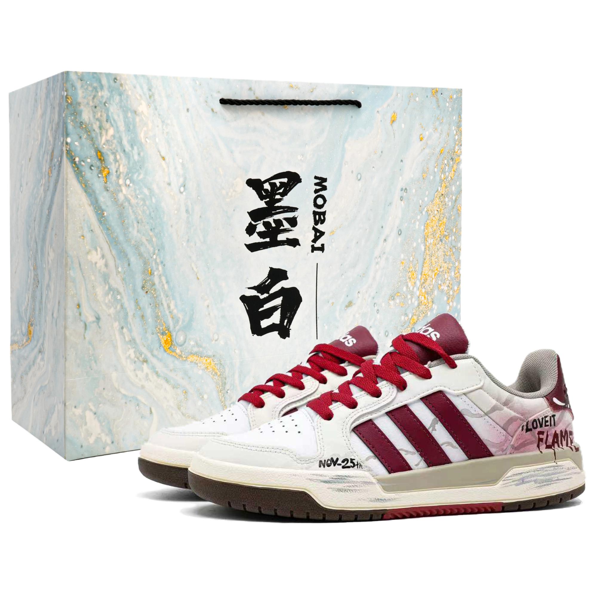 

Adidas Neo Термостойкие устойчивые к истиранию балансировочные низкие кроссовки для скейтбординга Unisex бежевый белый красный