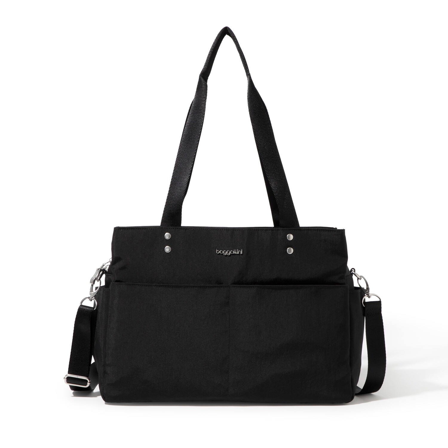 

Baggallini Женская большая сумка The Only Bag с ремешком через плечо, черный