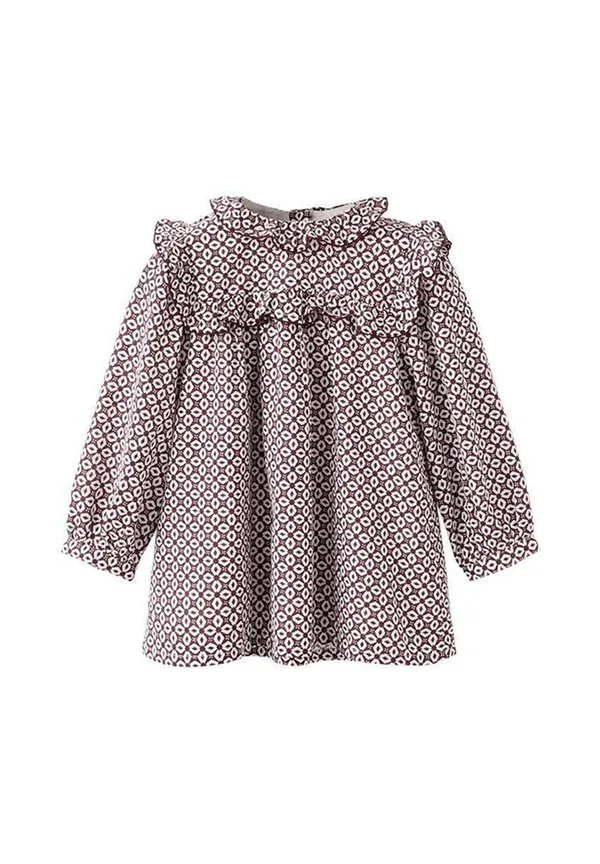 Детское повседневное платье Mango Kids, Bordeaux
