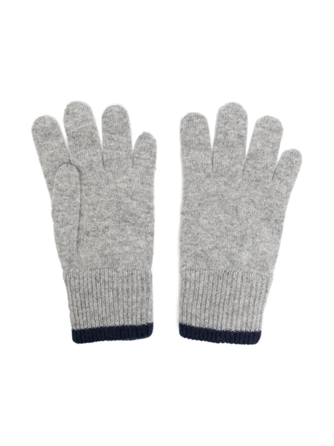 

Brunello Cucinelli Kids кашемировые перчатки в рубчик, серый