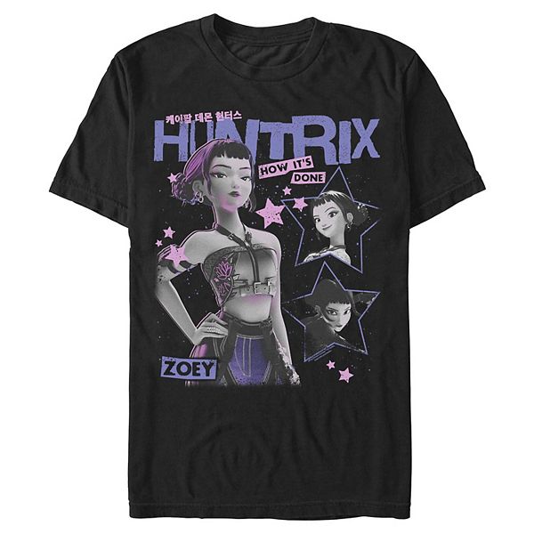 

Футболка с принтом Men's kpop demon hunters zoey collage Licensed Character