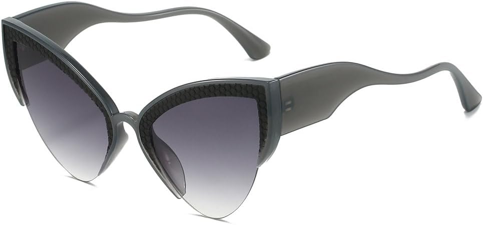 

Солнцезащитные очки, модные уличные очки, персонализированные тренды, ретро-солнцезащитные очки «кошачий глаз», солнцезащитные очки для пляжа с защитой от УФ-излучения TKKTLLT, Grey Black G-grey