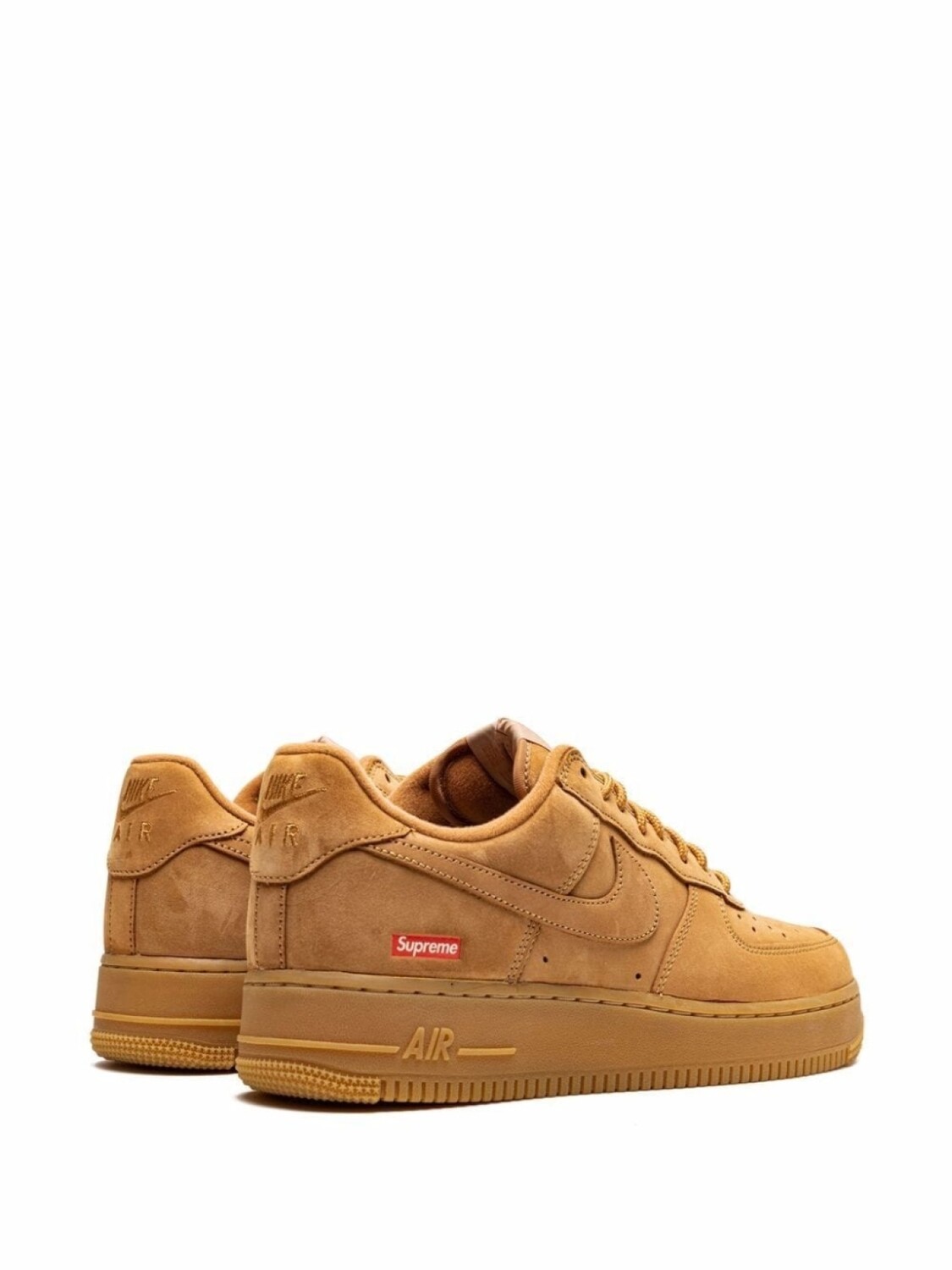 Nike кроссовки Air Force 1 Low SP Wheat из коллаборации с Supreme, коричневый — фото 3