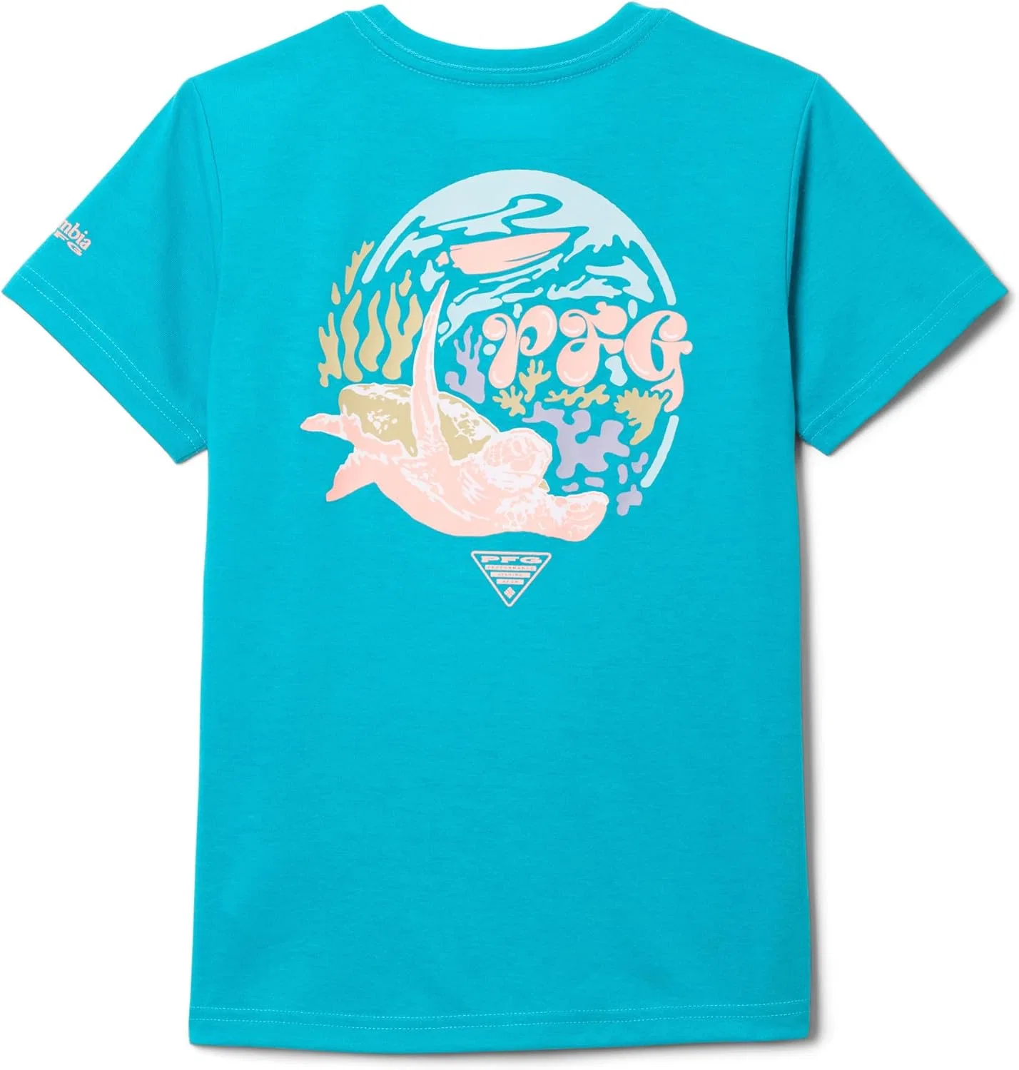 Детская футболка с технологией Omni-Wick, Columbia, Ocean Teal Graphic — фото 2