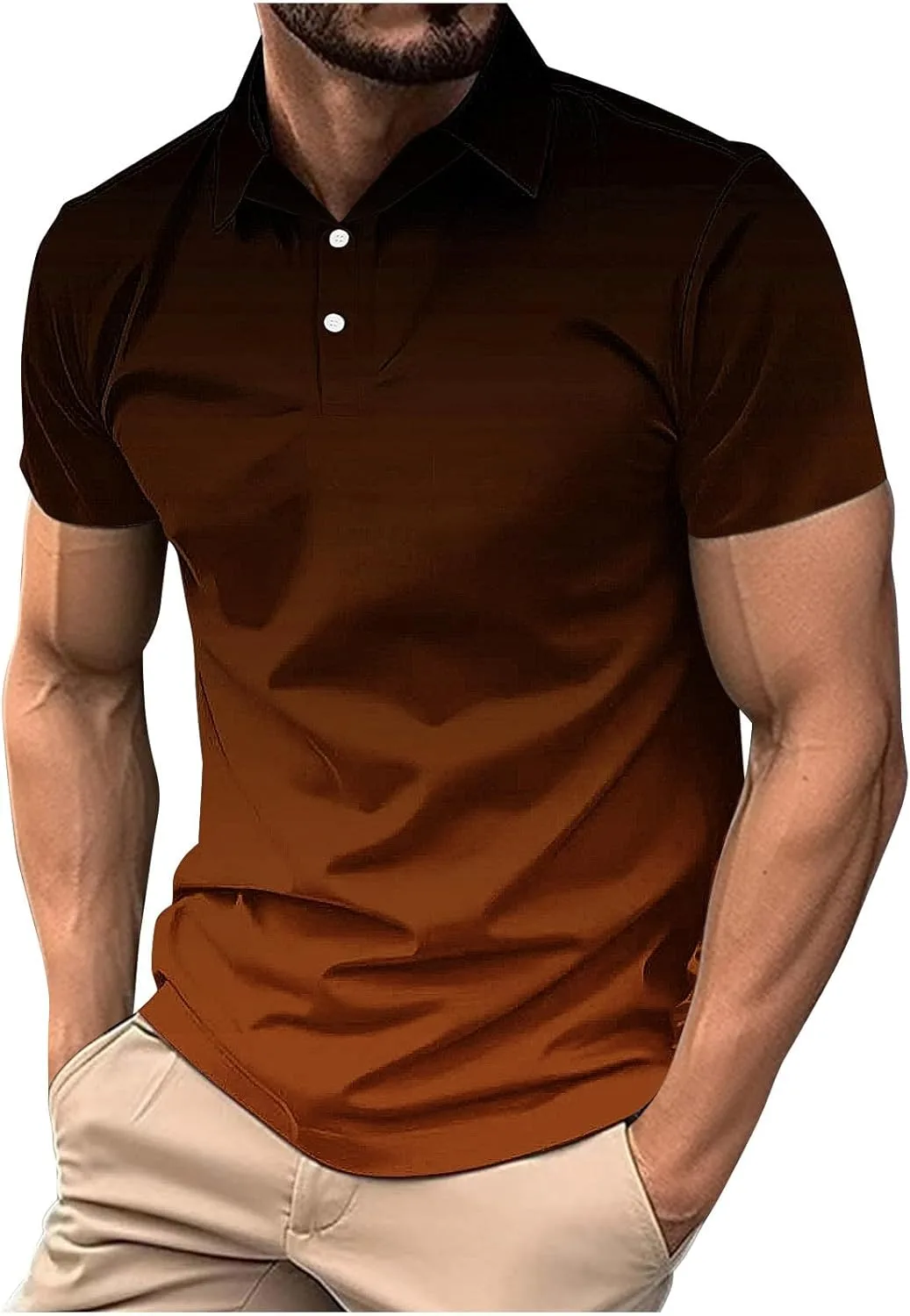 

Футболка для гольфа мужская с коротким рукавом и пуговицами