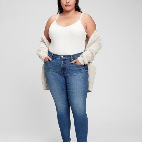 

Джинсы skinny-fit с пятью карманами Gap, синий