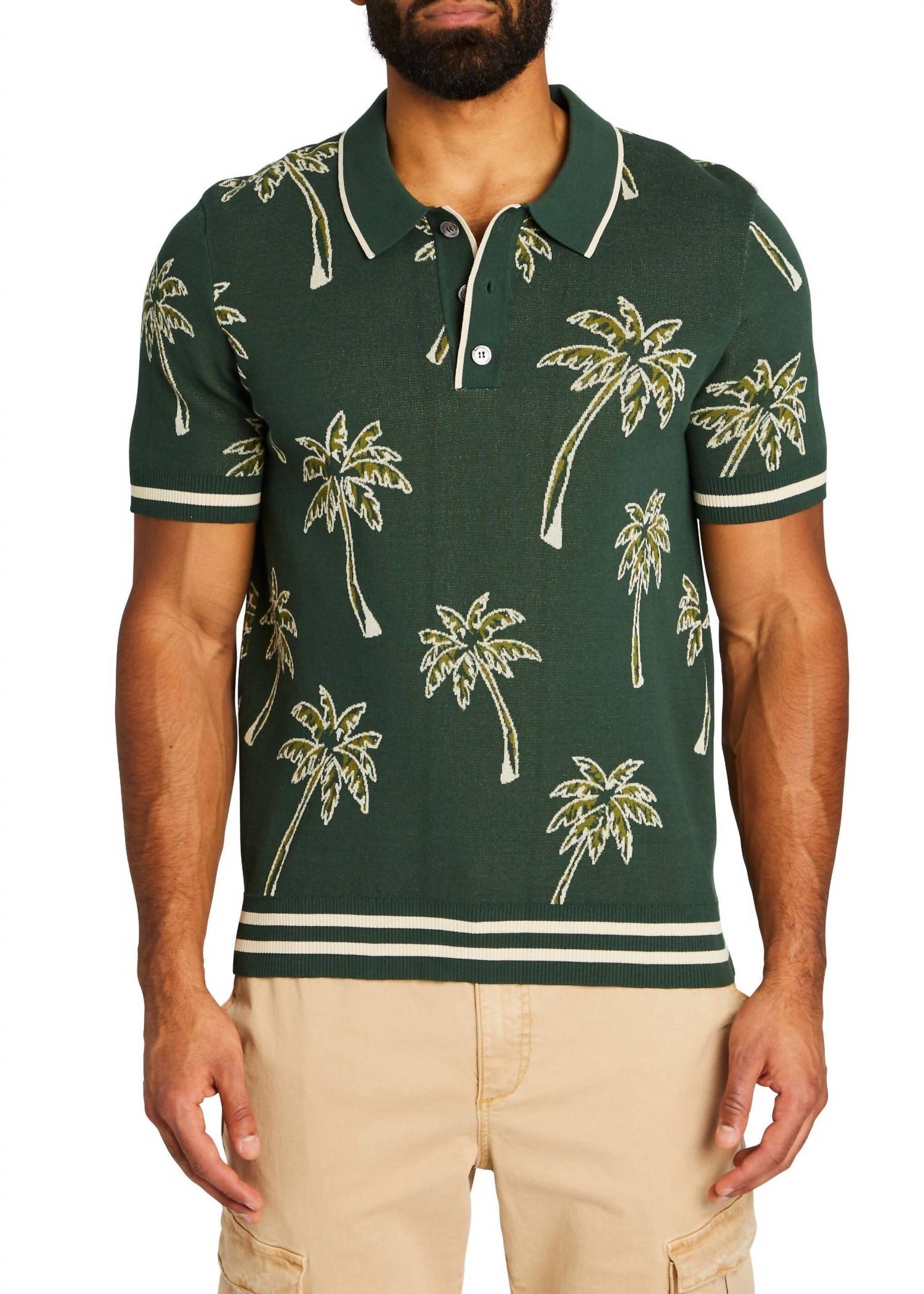 

Футболка поло мужская SER.O.YA, цвет palm tree jacq green