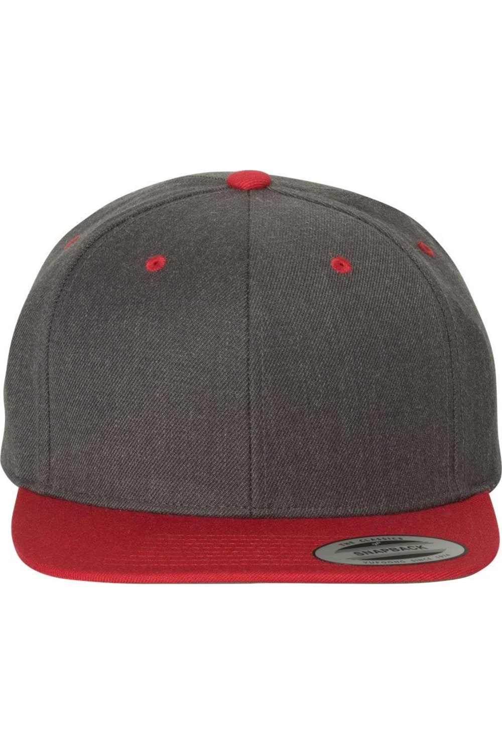 

Кепка с плоским козырьком YP Classics Snapback, цвет dark heather/ red