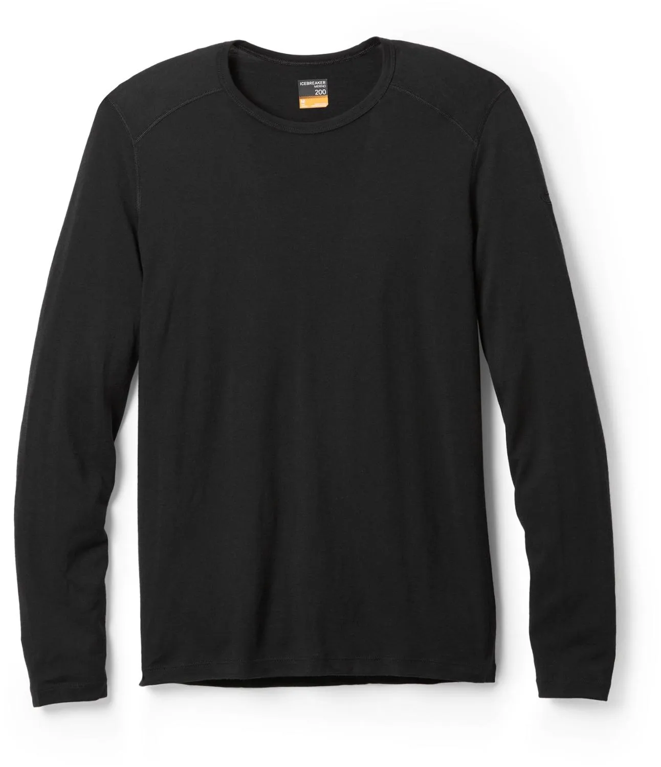 

Мужская термофутболка с длинным рукавом из мериносовой шерсти Oasis Icebreaker, Black