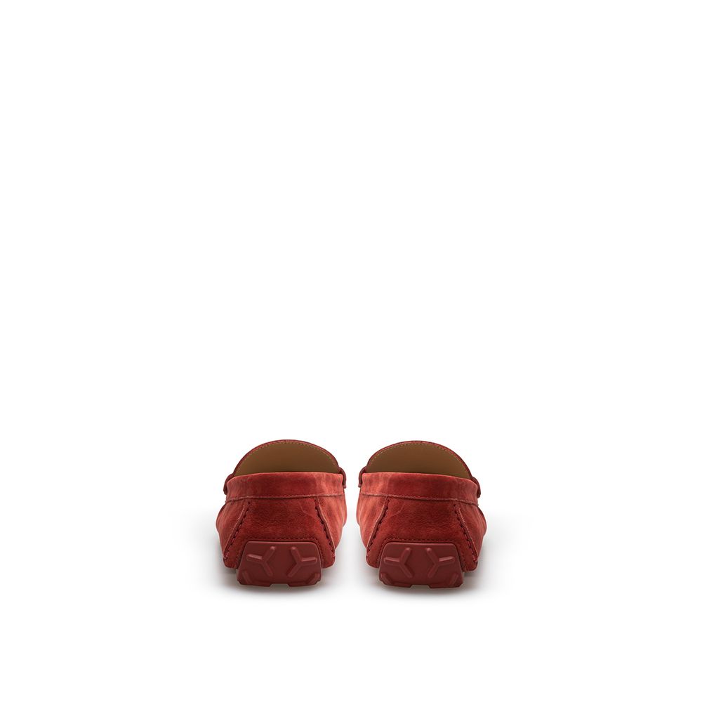 Бордовые кожаные мокасины Bally, бордовый — фото 4