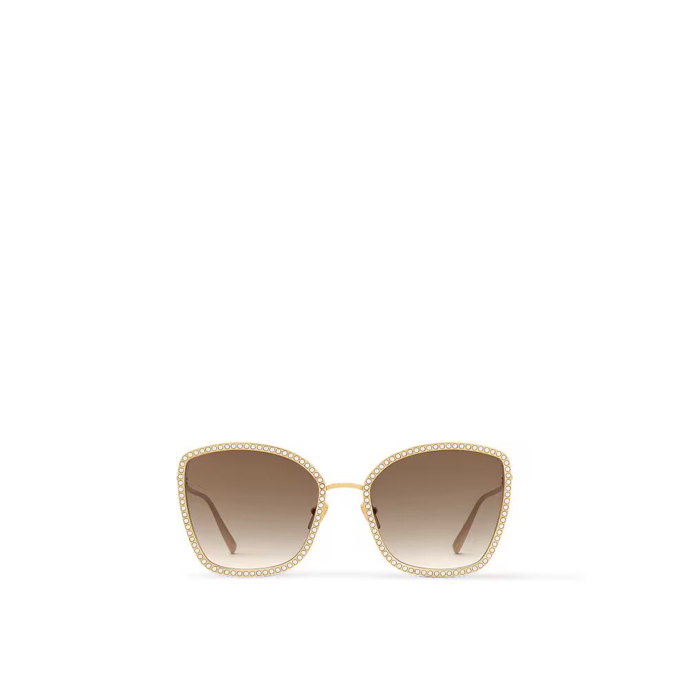 

Солнцезащитные очки LV Link One Pearly Butterfly Louis Vuitton, золотой