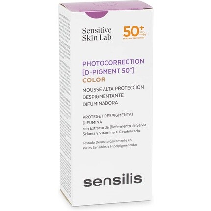 Fotocorrectie D-Pigment Spf 50+ Солнцезащитный крем для лица Мусс с текстурой Диффузор пигмента предотвращает старение кожи для чувствительной кожи 40 мл, Sensilis — фото 2