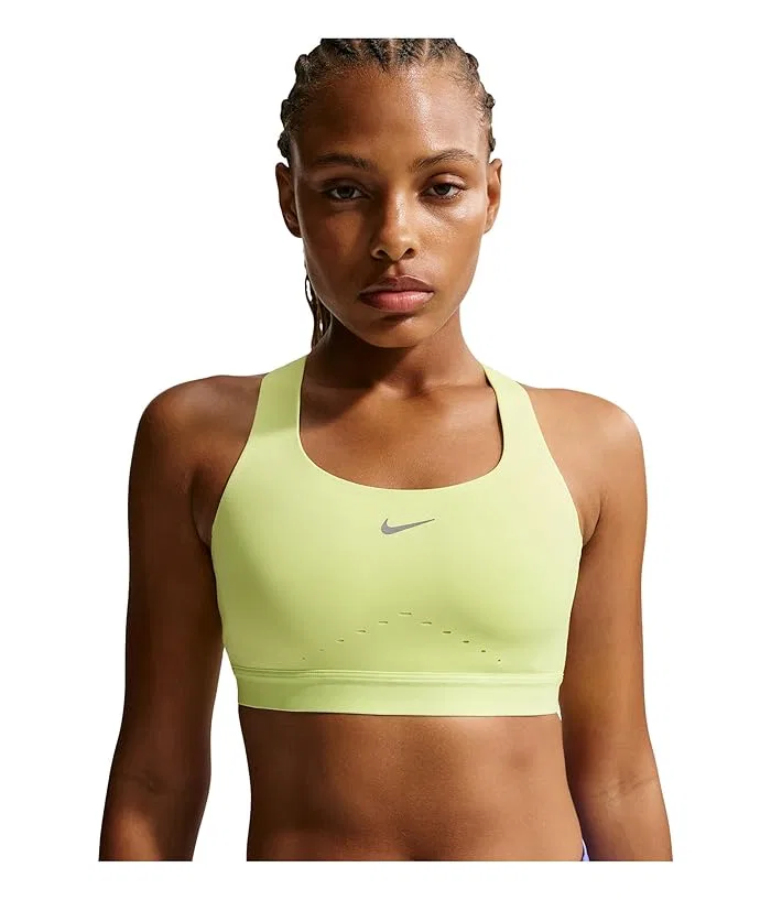 Спортивный бюстгальтер Swift High-Support Lightly Lined Nike, Light Lemon Twist/Silver