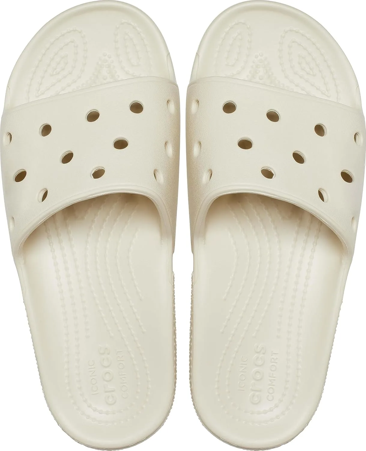 Сандалии-шлепанцы Crocs унисекс, слоновая кость — фото 4