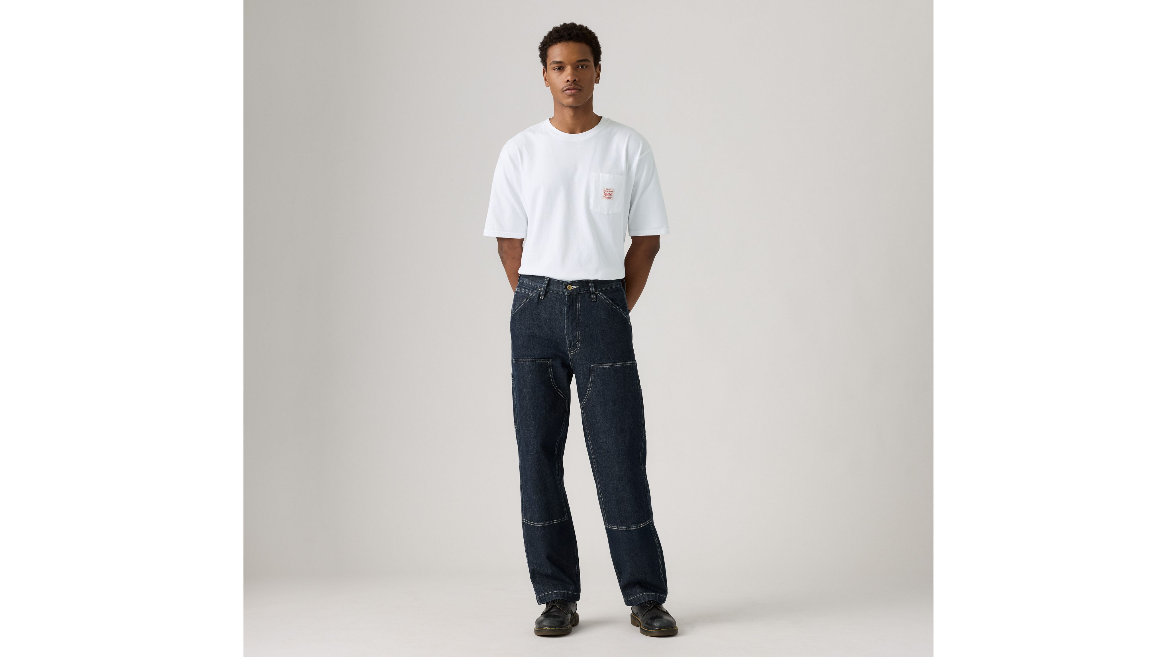 Свободные прямые джинсы Carpenter с двойным коленом 568 для мужчин Levi's, Mornin Classical Canvas - Dark Wash — фото 2